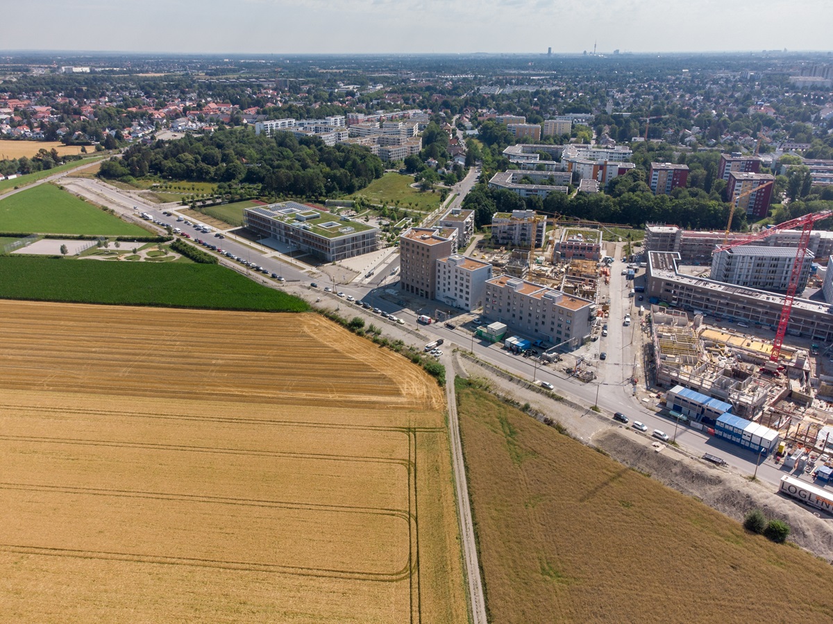In Freiham, a new neighbourhood is being built on 350 hectares in the west of Munich, Germany.