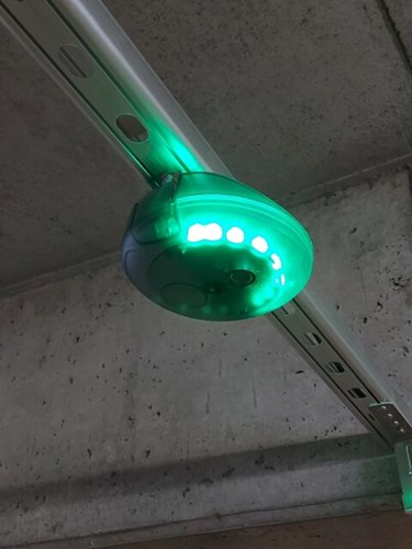 A Sonic Sensor With Green LEDs