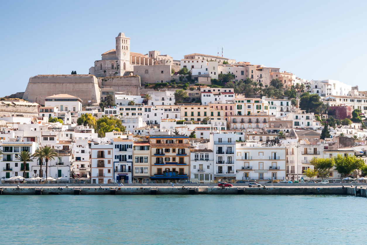 The Ibiza bus station is semi-underground and connects most of the island's intercity lines.