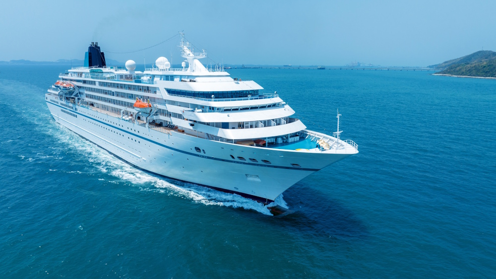 Cruise Ship Approaching Galveston Port