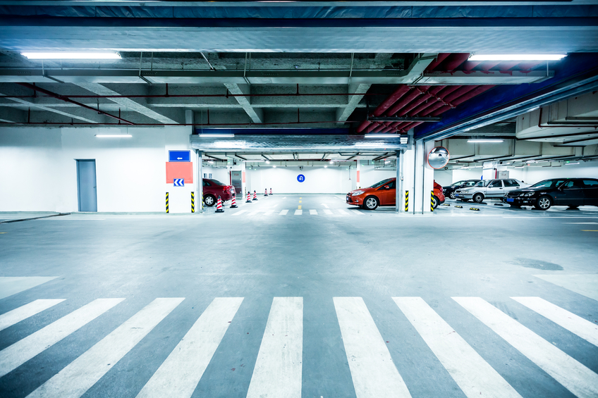 A block-long parking facility has been built along the major inroad to Helsinki for the common use of the residents and other users like hotel visitors.