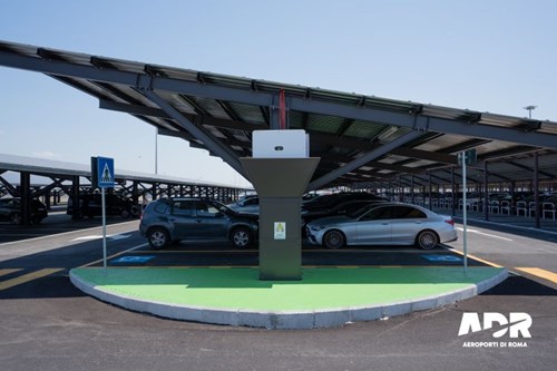 Rome Fiumicino Rome Fiumicino airport parking solar canopies