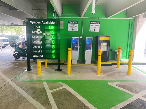 West Palm Beach parking garage.