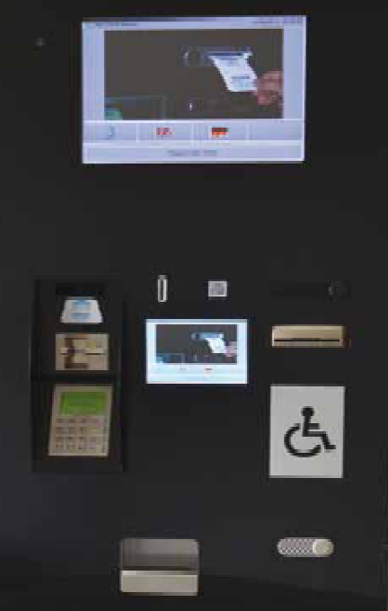 A dual display renders the machine suitable for wheelchair users as well as those on foot