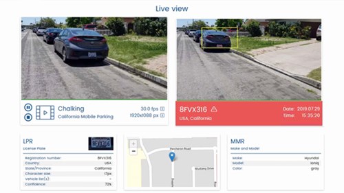 Screenshot shows on-street parking and aerial street map.