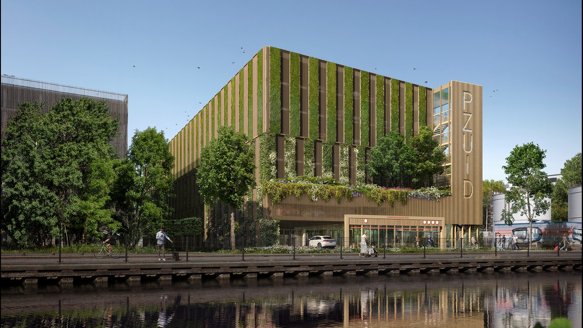Design: wUrck / Artist impression: Moss - Construction team agreement: parking garage Zuid in Nieuwegein