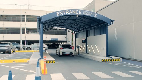 car entry at an airport