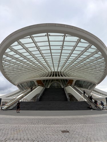 entrance of a train station
