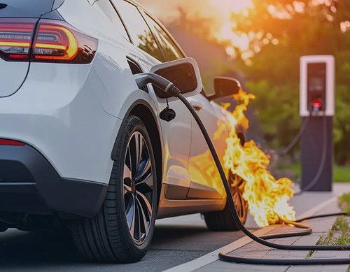 EV car fire