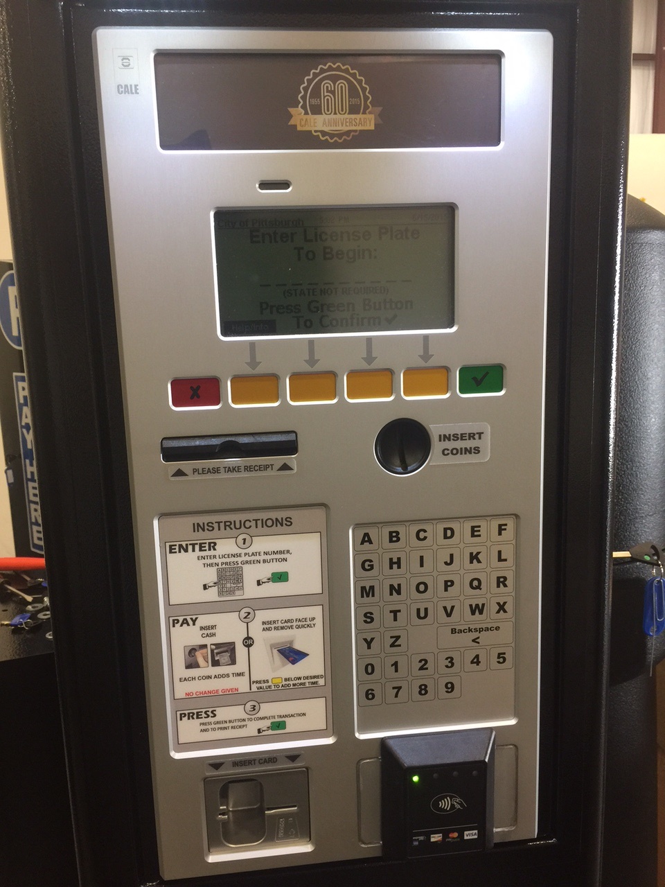Cale CWT pay station with Apple Pay contactless reader