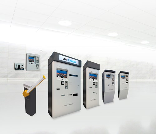 Different parking barriers and parking payment machines from CAME Parkare