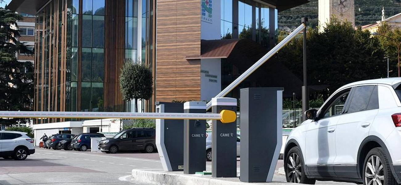 Ultrasonic sensors and automatic pay stations create a frictionless parking experience.
