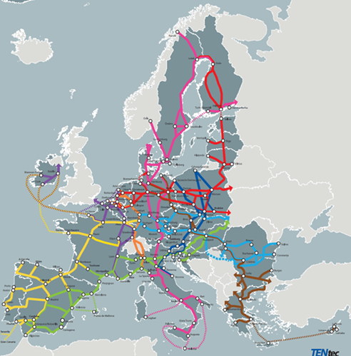Transeuropean Transport Network main corridors | TENtec