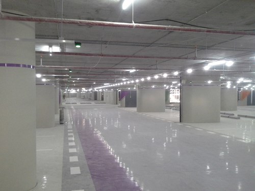 Abdali mall parking guidance with LED lighting