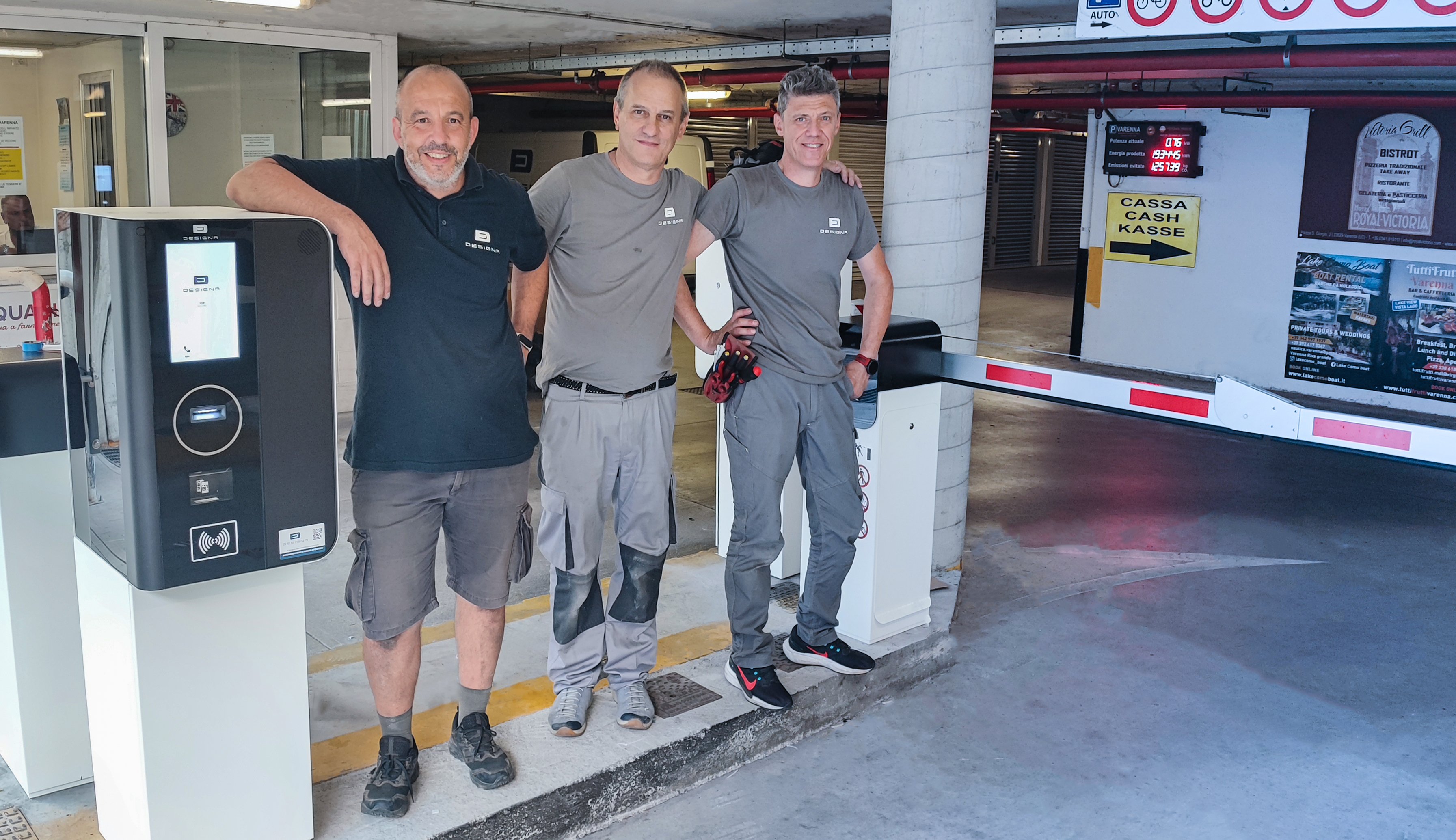 Crucial for Parking Varenna, was the rapid installation of all the equipment and the efficient start-up of the CONNECT system.