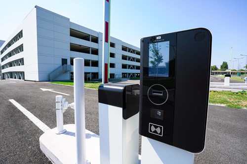 image of a parking gate system at the airport