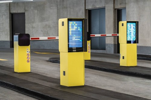 image of parking entry and terminals