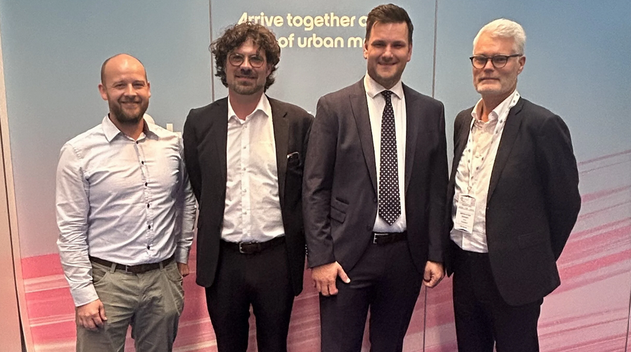 Florian Teller (Arrive), Florian Leiber (DESIGNA), Christian Grzona (DESIGNA), and Morten Hother Sørensen (Arrive) 