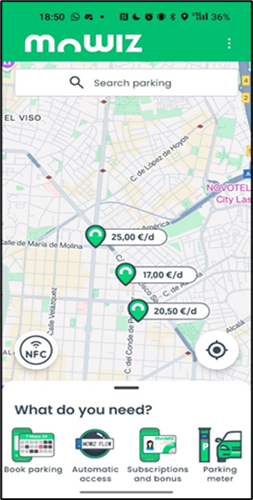 mowiz parking app