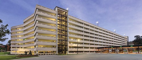 The new garage has nine levels and 3,200 much-needed spaces.