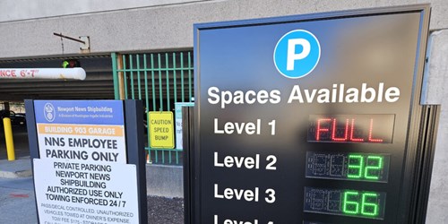 EnSight Technologies Awarded Parking Guidance Project at Newport News Shipbuilding