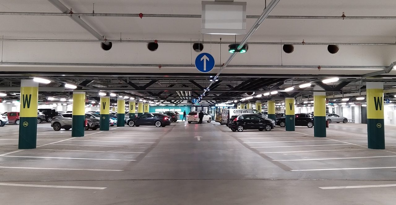Portier VISION™ parking cameras are installed on top of the driving lanes