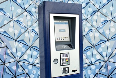 Parking meter with touch screen and chip and pin machine