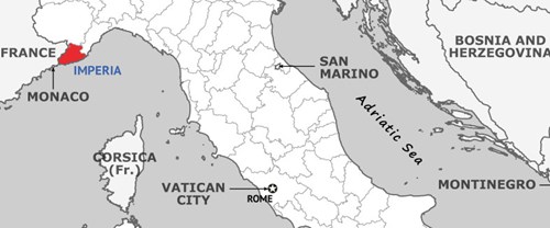 case study JMS Italy Map with Imperia highlighted