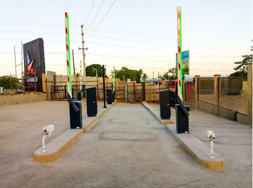 Entry lanes of Kunduchi Mall parking, Tanzania