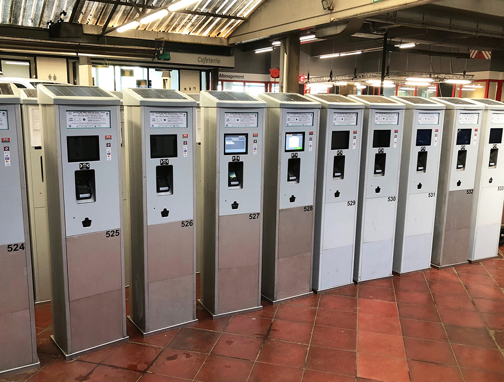 The new Citea parking ticket machines are ready for use in Schaerbeek, Belgium