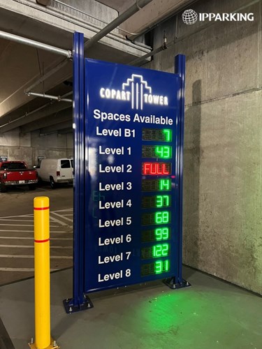 The comprehensive solution included a complete parking guidance system integrated seamlessly with the IP Parking system