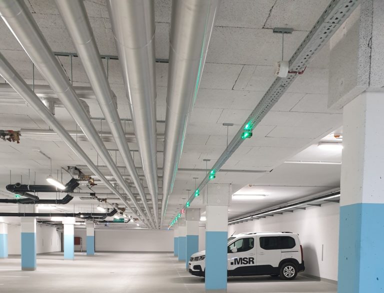 MSR-Traffic & MSR-Austria equip un underground car park with ultrasonic sensors