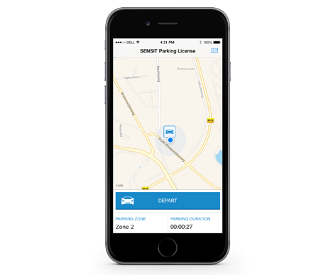 Parking License App on Apple iPhone