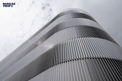 Nordisk Profil facade from low angle.