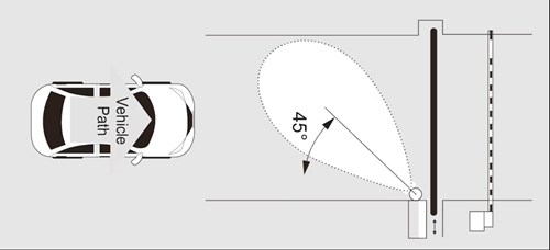 Above-ground vehicle sensor