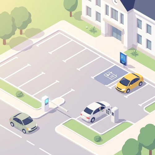 Off-street parking municipality illustration