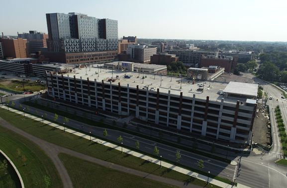 Park Assist installed its Parking Guidance System (PGS) at The Ohio State University Wexner Medical Center in the Wexner Medical Center Garage