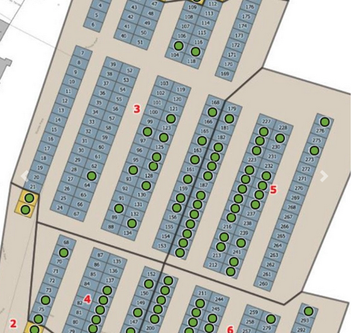 Scheme with parking lot occupancy