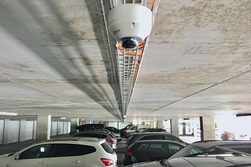 Cameras in a parking lot