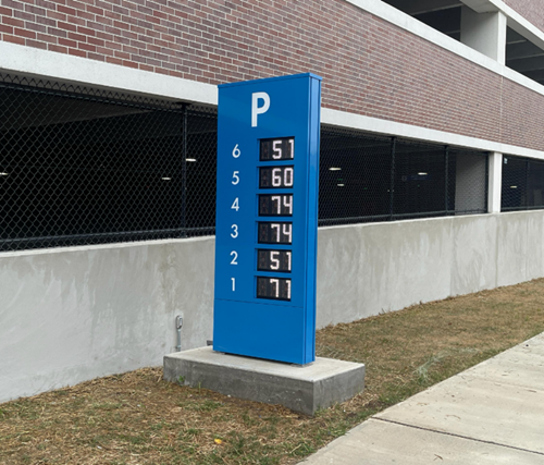 amount of parking spaces