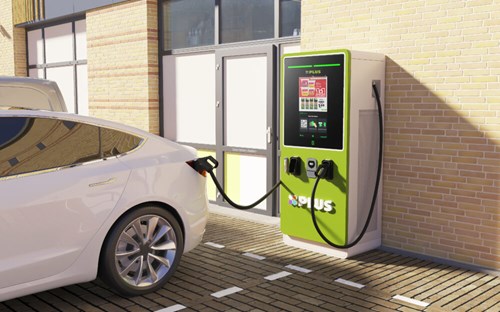 Fast chargers equipped with screens