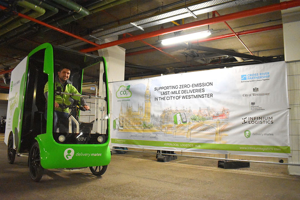 Micro Logistics Hub trial with Infinium Logistics to support local Zero-Emission deliveries