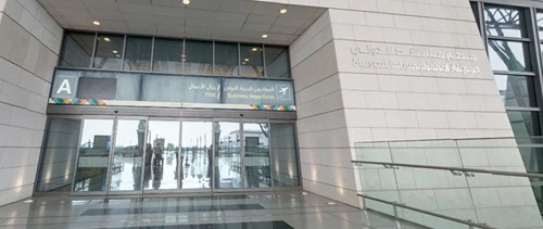 Pedestrian entrance to Muscat International Airport