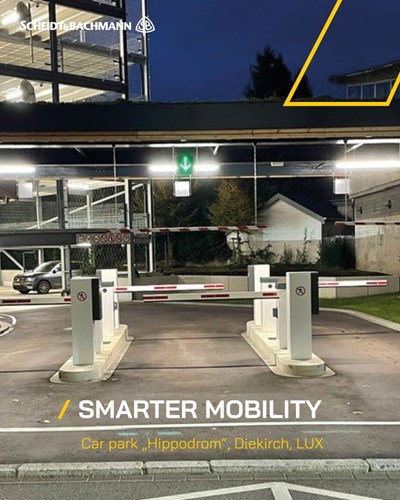 Car park "Hippodrom" in Diekrich, Luxembourg.