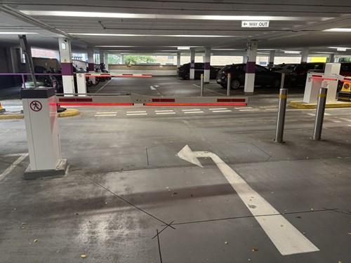 Chelmsford parking lot Chelmsford parking lot exit.