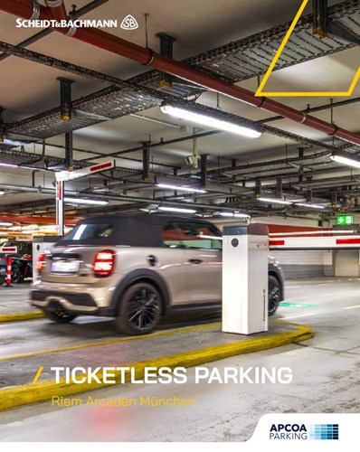 Scheidt & Bachmann's Conversion to a Ticketless System in Record Time Car Entering a Parking Lot