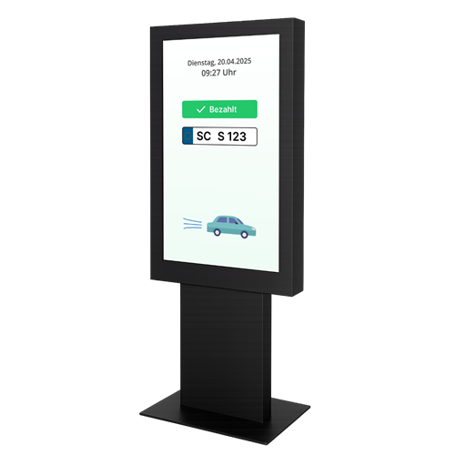 Entry and exit display