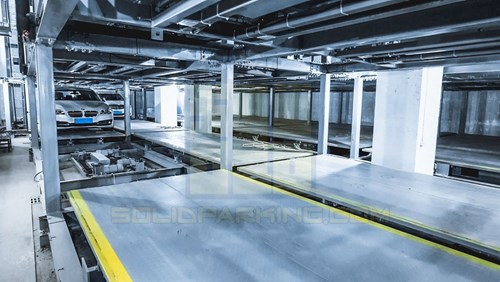 image of SolidParking's shuttle parking solution