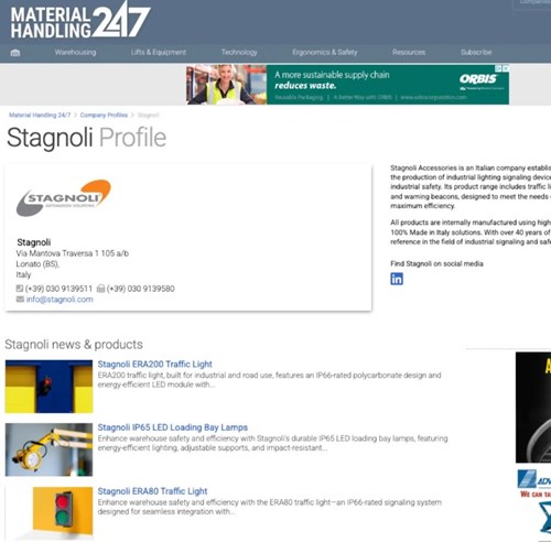Signalling and lighting solutions for the logistics sector