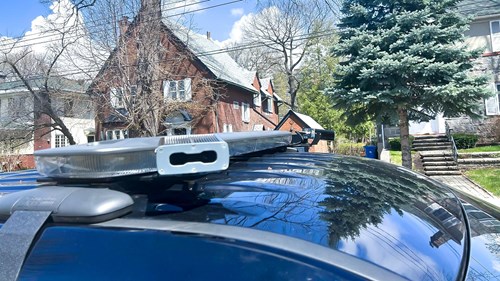 Enhanced Enforcement in Hampstead. LPR camera on top of a vehicle.